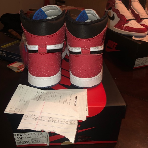 Air Jordan 1 “Spider-Man Origin” Sz 10.5 DS - Picture 5 of 8